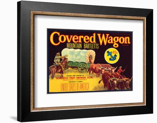 Covered Wagon Brand Mountain Bartletts-null-Framed Art Print