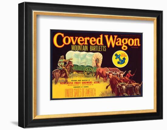 Covered Wagon Brand Mountain Bartletts-null-Framed Art Print