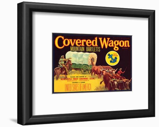 Covered Wagon Brand Mountain Bartletts-null-Framed Art Print