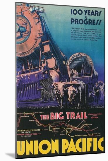 Covered Wagon, Locomotive-null-Mounted Art Print
