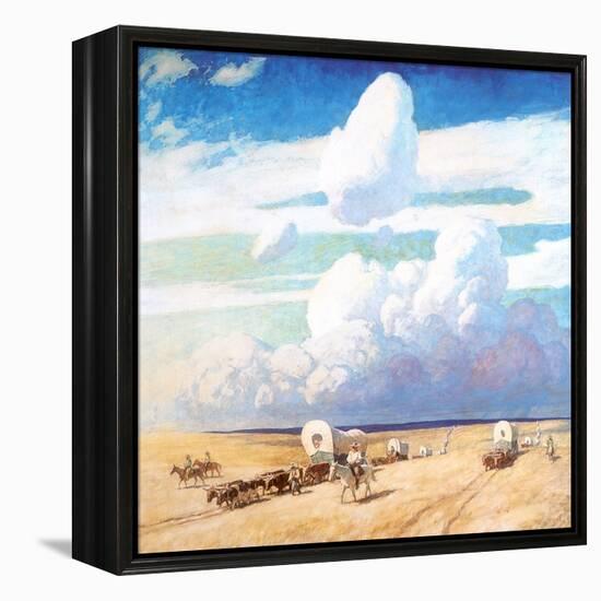 Covered Wagons, 1940-Newell Convers Wyeth-Framed Premier Image Canvas