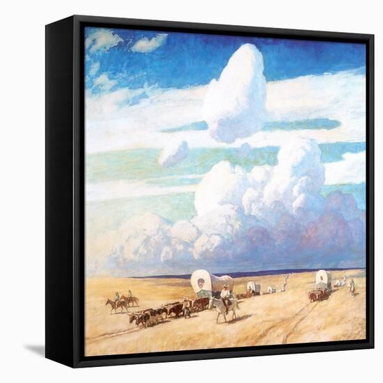 Covered Wagons, 1940-Newell Convers Wyeth-Framed Premier Image Canvas