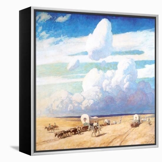 Covered Wagons, 1940-Newell Convers Wyeth-Framed Premier Image Canvas