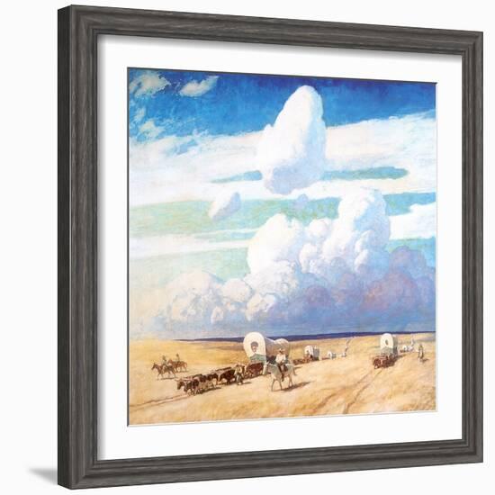 Covered Wagons, 1940-Newell Convers Wyeth-Framed Giclee Print