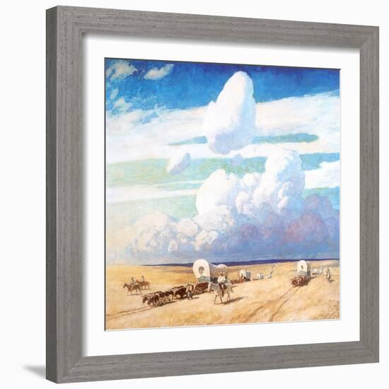 Covered Wagons, 1940-Newell Convers Wyeth-Framed Giclee Print