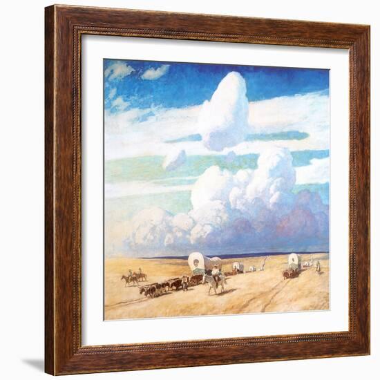 Covered Wagons, 1940-Newell Convers Wyeth-Framed Giclee Print