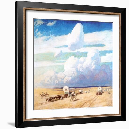 Covered Wagons, 1940-Newell Convers Wyeth-Framed Giclee Print