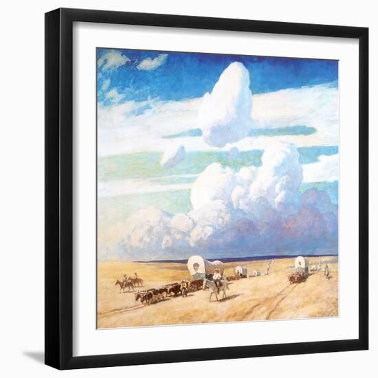 Covered Wagons, 1940-Newell Convers Wyeth-Framed Giclee Print