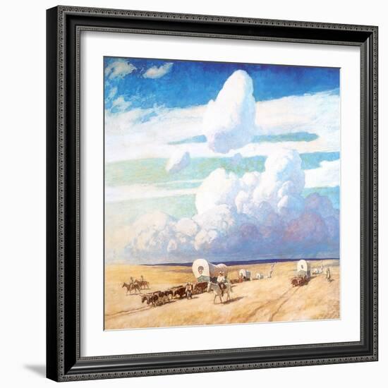 Covered Wagons, 1940-Newell Convers Wyeth-Framed Giclee Print