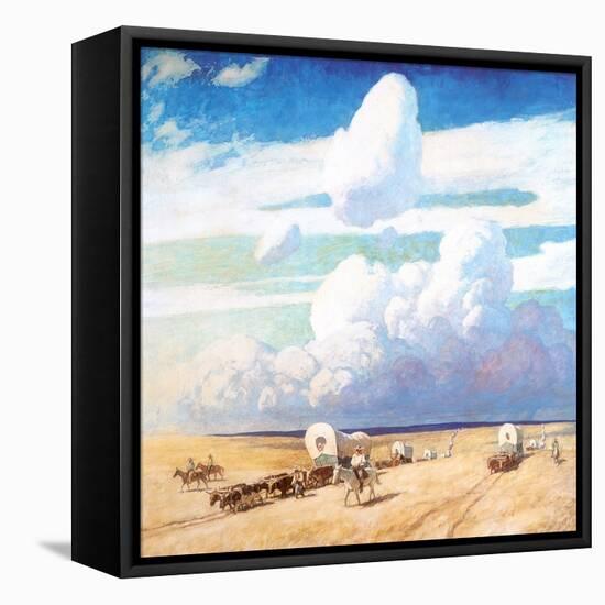 Covered Wagons, 1940-Newell Convers Wyeth-Framed Premier Image Canvas