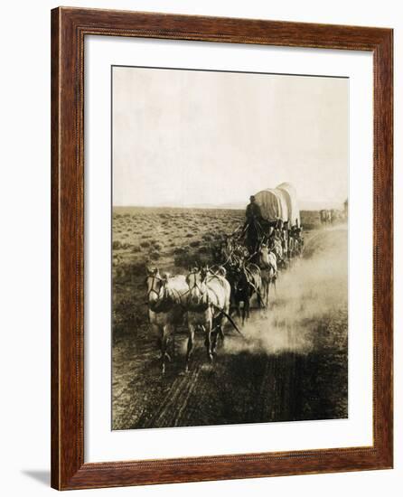 Covered Wagons on the Plains Going West-Bettmann-Framed Photographic Print