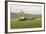 Covered Wagons Passing Chimney Rock, a Landmark on the Oregon Trail, Nebraska-null-Framed Photographic Print