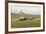 Covered Wagons Passing Chimney Rock, a Landmark on the Oregon Trail, Nebraska-null-Framed Photographic Print