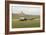 Covered Wagons Passing Chimney Rock, a Landmark on the Oregon Trail, Nebraska-null-Framed Photographic Print