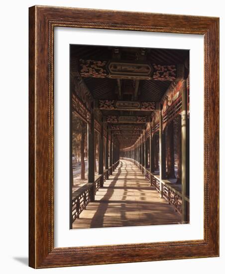 Covered Walkway at Summer Palace in Beijing, China-Dmitri Kessel-Framed Photographic Print