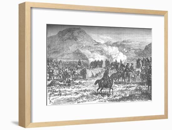 'Covering the retreat of the fifty-eighth regiment after the Battle of Laing's Nek', c1880-Unknown-Framed Giclee Print