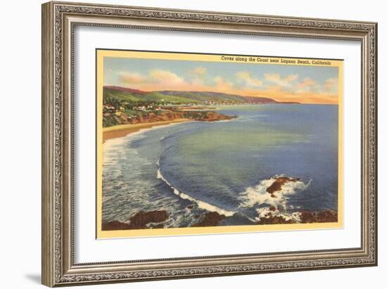 Coves, Laguna Beach, California-null-Framed Art Print