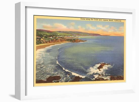 Coves, Laguna Beach, California-null-Framed Art Print