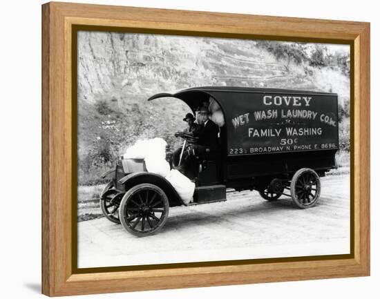 Covey Wet Wash Laundry Co. Inc. Delivery Truck, Seattle, 1913-null-Framed Premier Image Canvas