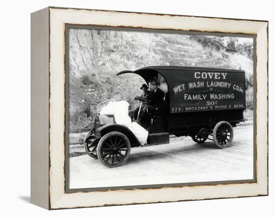 Covey Wet Wash Laundry Co. Inc. Delivery Truck, Seattle, 1913-null-Framed Premier Image Canvas