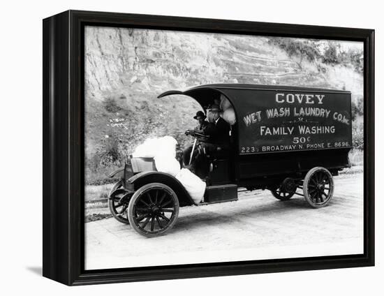 Covey Wet Wash Laundry Co. Inc. Delivery Truck, Seattle, 1913-null-Framed Premier Image Canvas