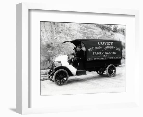 Covey Wet Wash Laundry Co. Inc. Delivery Truck, Seattle, 1913-null-Framed Giclee Print