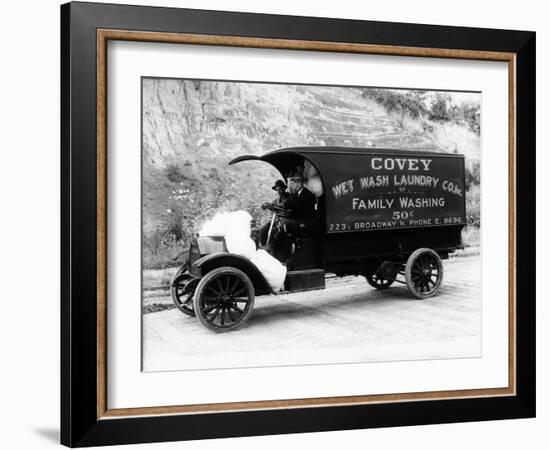 Covey Wet Wash Laundry Co. Inc. Delivery Truck, Seattle, 1913-null-Framed Giclee Print