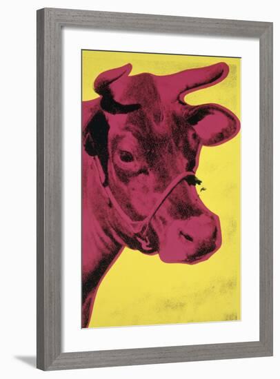 Cow, 1966 (yellow & pink)-Andy Warhol-Framed Art Print