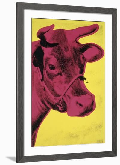 Cow, 1966 (yellow & pink)-Andy Warhol-Framed Art Print