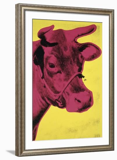 Cow, 1966 (yellow & pink)-Andy Warhol-Framed Art Print