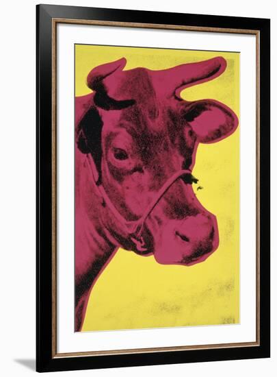 Cow, 1966 (yellow & pink)-Andy Warhol-Framed Art Print