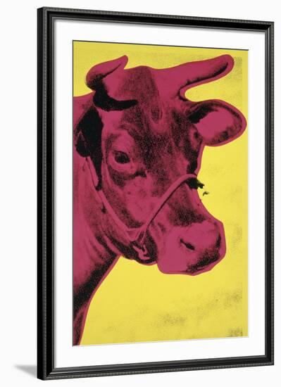 Cow, 1966 (yellow & pink)-Andy Warhol-Framed Art Print