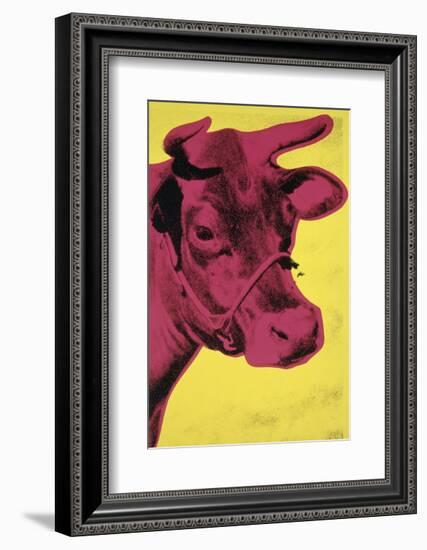 Cow, 1966 (yellow & pink)-Andy Warhol-Framed Art Print