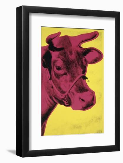 Cow, 1966 (yellow & pink)-Andy Warhol-Framed Art Print