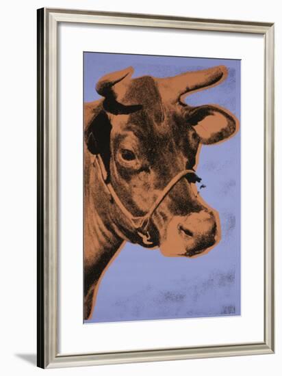 Cow, 1971 (purple & orange)-Andy Warhol-Framed Art Print