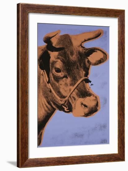 Cow, 1971 (purple & orange)-Andy Warhol-Framed Art Print