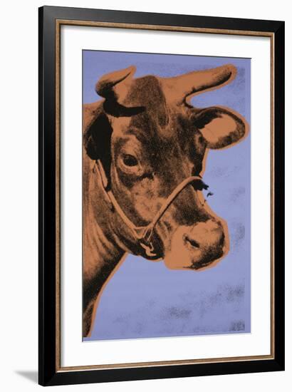 Cow, 1971 (purple & orange)-Andy Warhol-Framed Art Print