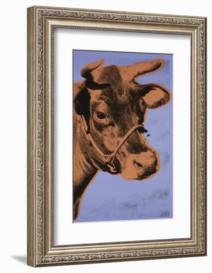 Cow, 1971 (purple & orange)-Andy Warhol-Framed Art Print