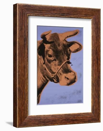 Cow, 1971 (purple & orange)-Andy Warhol-Framed Art Print