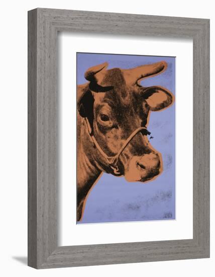 Cow, 1971 (purple & orange)-Andy Warhol-Framed Art Print