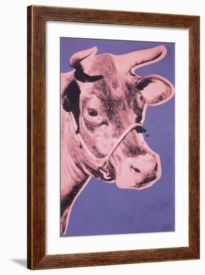 Cow, 1976 (pink & purple)-Andy Warhol-Framed Art Print