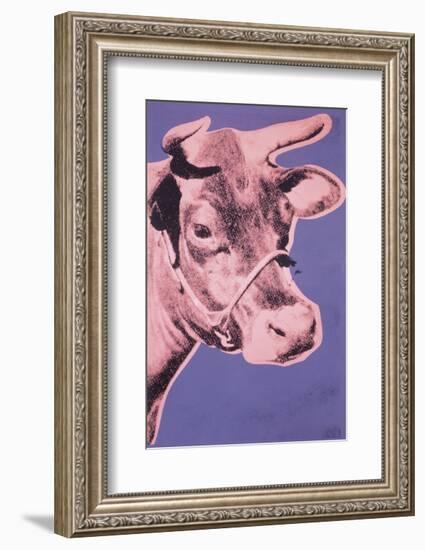 Cow, 1976 (pink & purple)-Andy Warhol-Framed Art Print