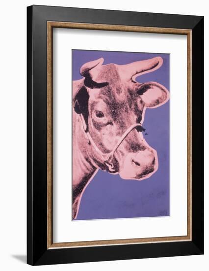 Cow, 1976 (pink & purple)-Andy Warhol-Framed Art Print