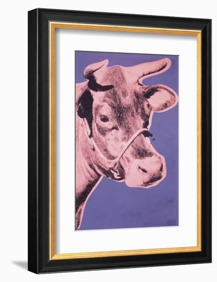 Cow, 1976 (pink & purple)-Andy Warhol-Framed Art Print