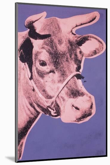 Cow, 1976 (pink & purple)-Andy Warhol-Mounted Art Print