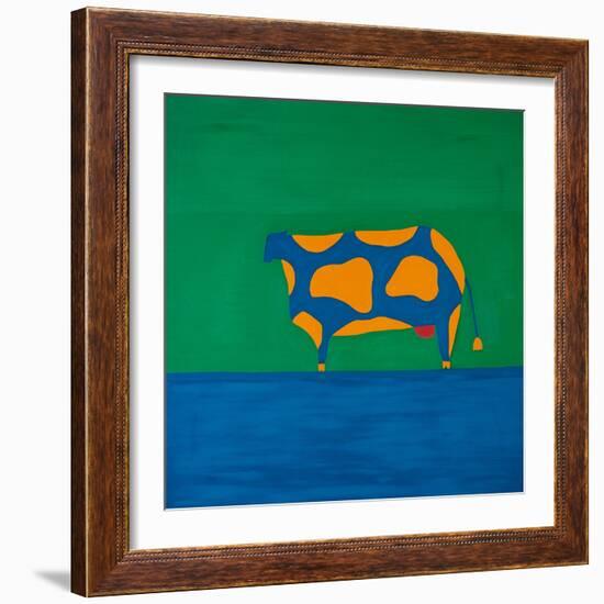 Cow,1998,(oil on linen)-Cristina Rodriguez-Framed Giclee Print