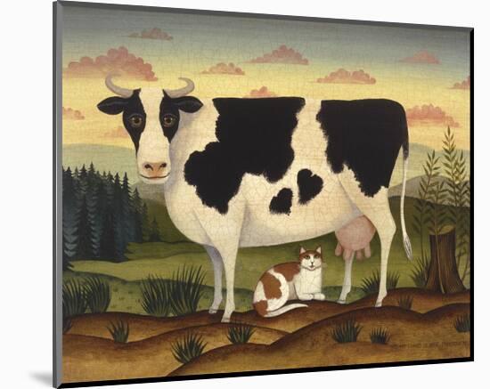 Cow and Cat-Diane Ulmer Pedersen-Mounted Giclee Print