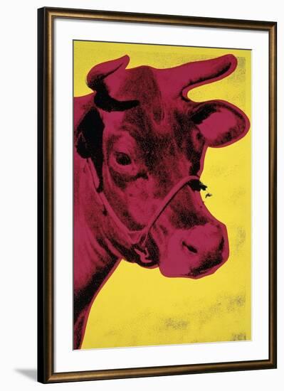 Cow, c.1966 (Yellow and Pink)-Andy Warhol-Framed Giclee Print