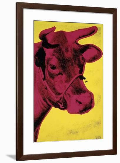 Cow, c.1966 (Yellow and Pink)-Andy Warhol-Framed Giclee Print