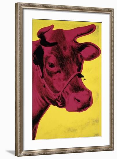 Cow, c.1966 (Yellow and Pink)-Andy Warhol-Framed Giclee Print